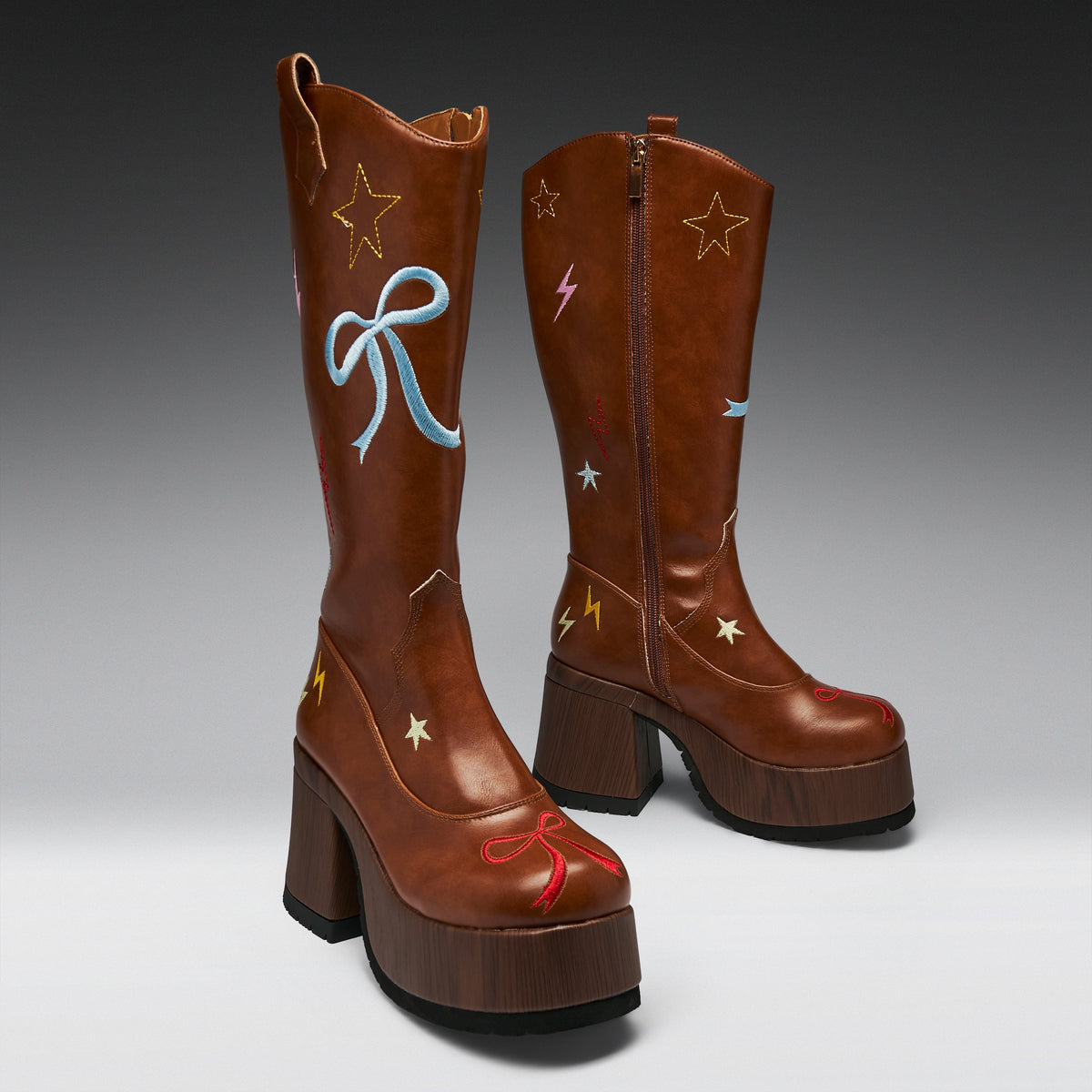 KOI Footwear - Jettison Chunky Cowboy Boots - Brown