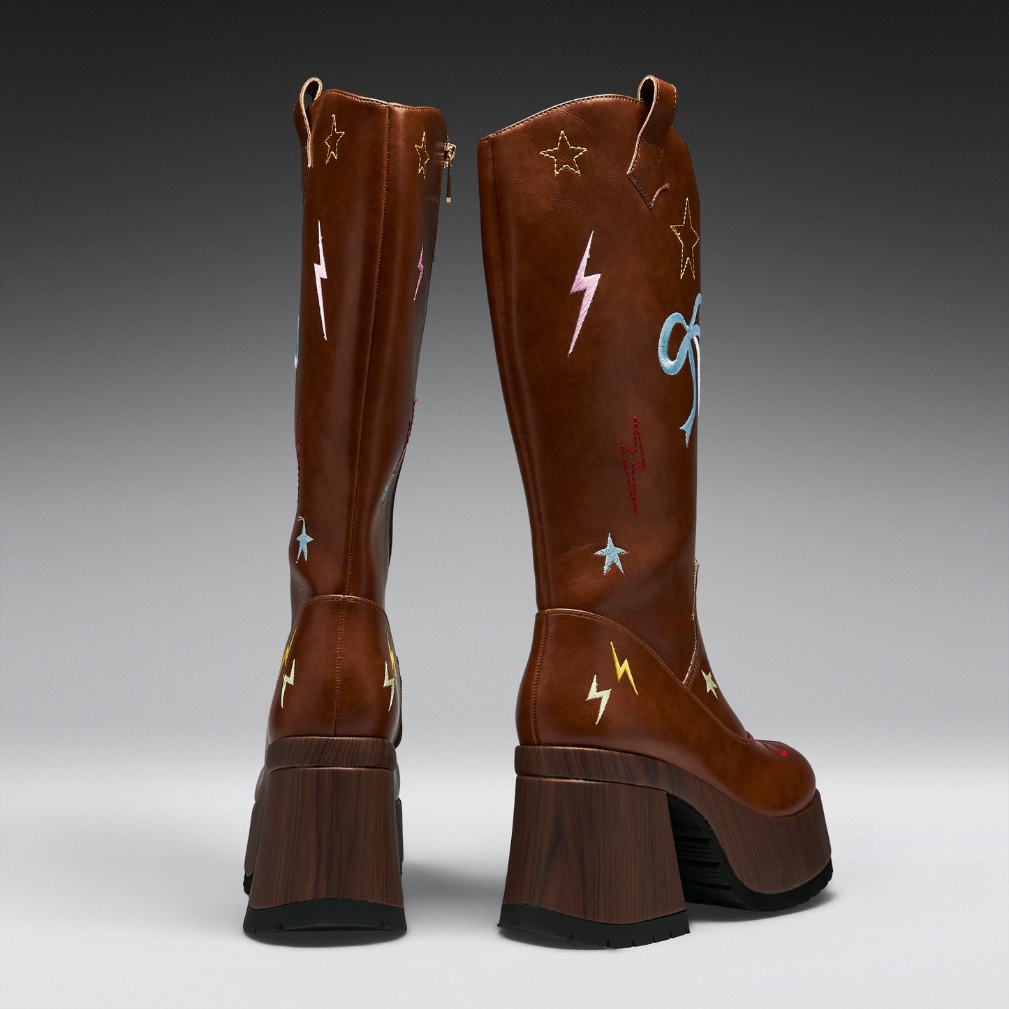 KOI Footwear - Jettison Chunky Cowboy Boots - Brown