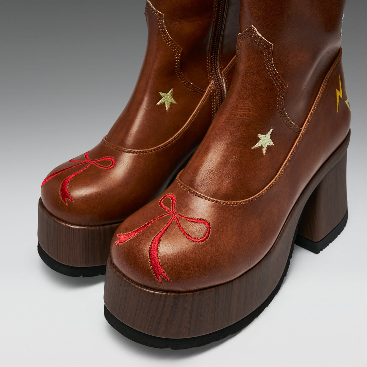 KOI Footwear - Jettison Chunky Cowboy Boots - Brown
