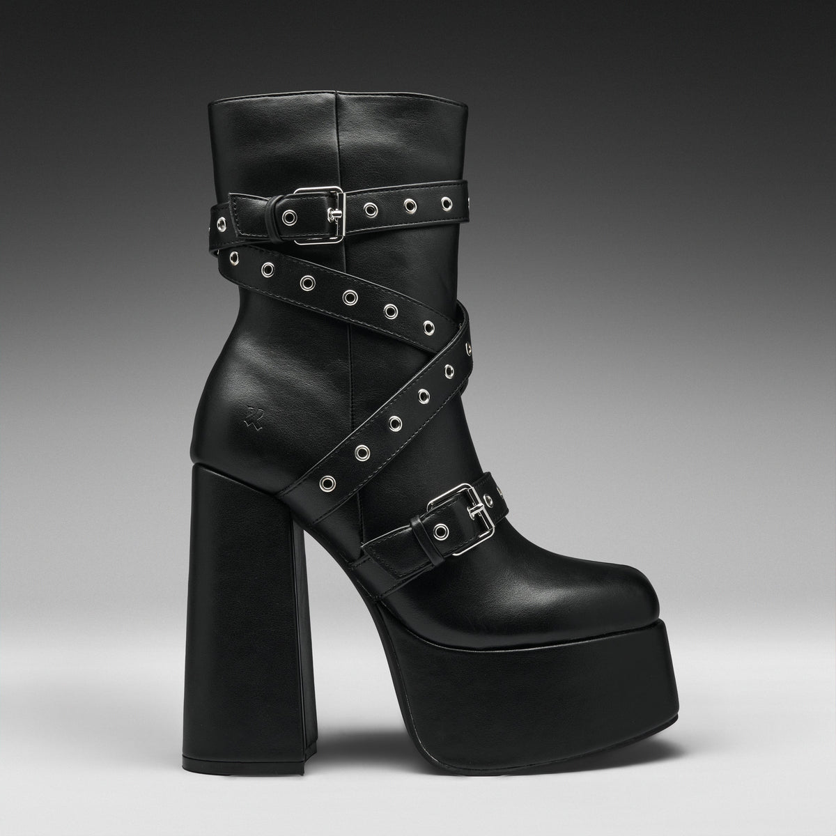 KOI Footwear - Altmeri Heeled Platform Boots - Black