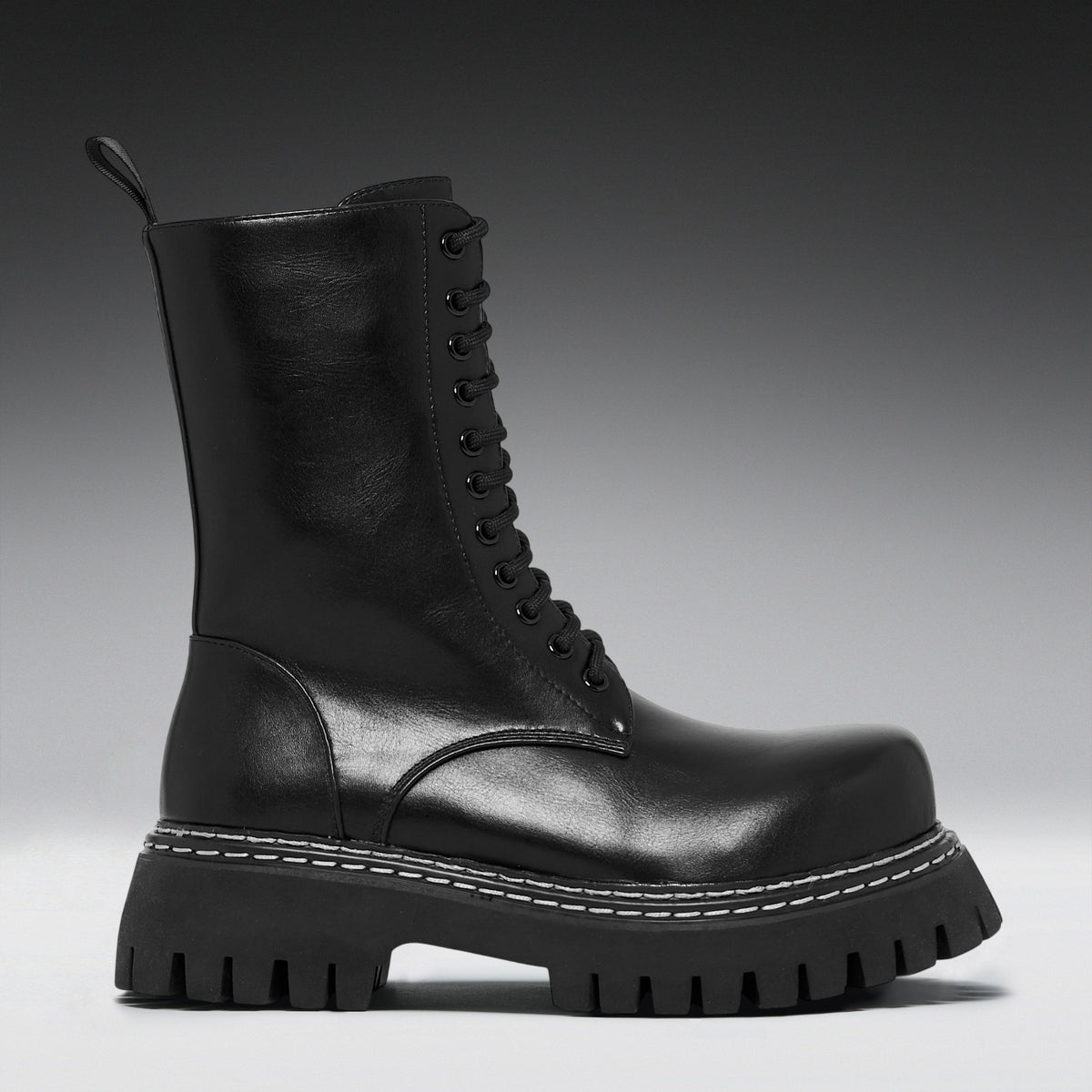 KOI Footwear - Arasaka Double Rand Military Boots - Black