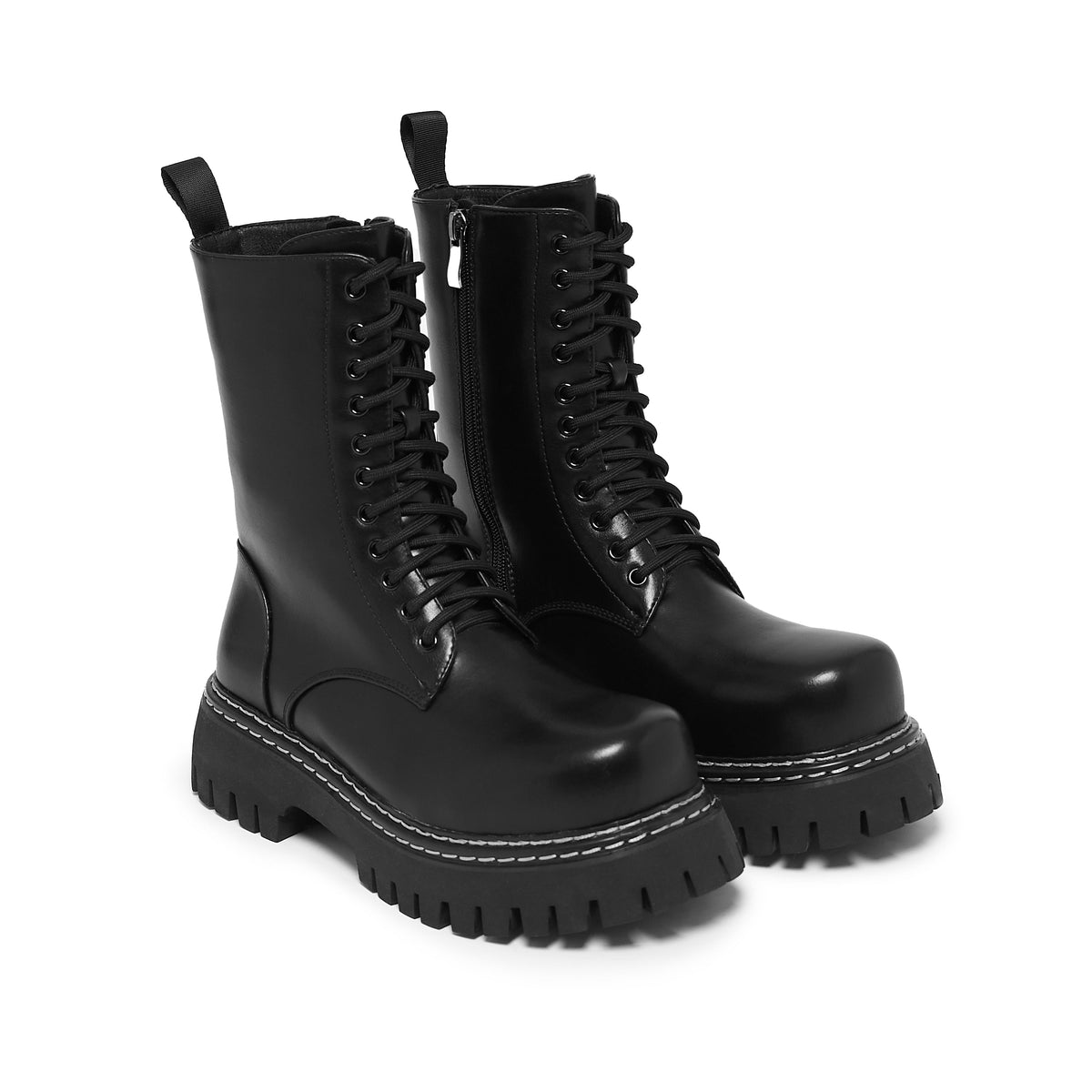 KOI Footwear - Arasaka Double Rand Military Boots - Black