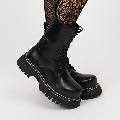 KOI Footwear - Arasaka Double Rand Military Boots - Black