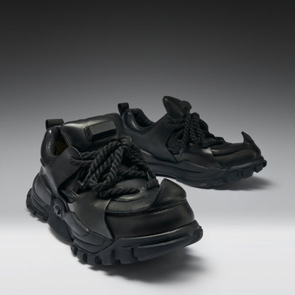 KOI Footwear - Serpentbone Full Grain Leather Men's Utility Shoes - Shadow