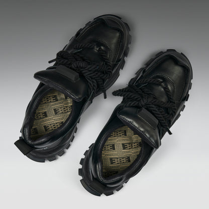 KOI Footwear - Serpentbone Full Grain Leather Men's Utility Shoes - Shadow