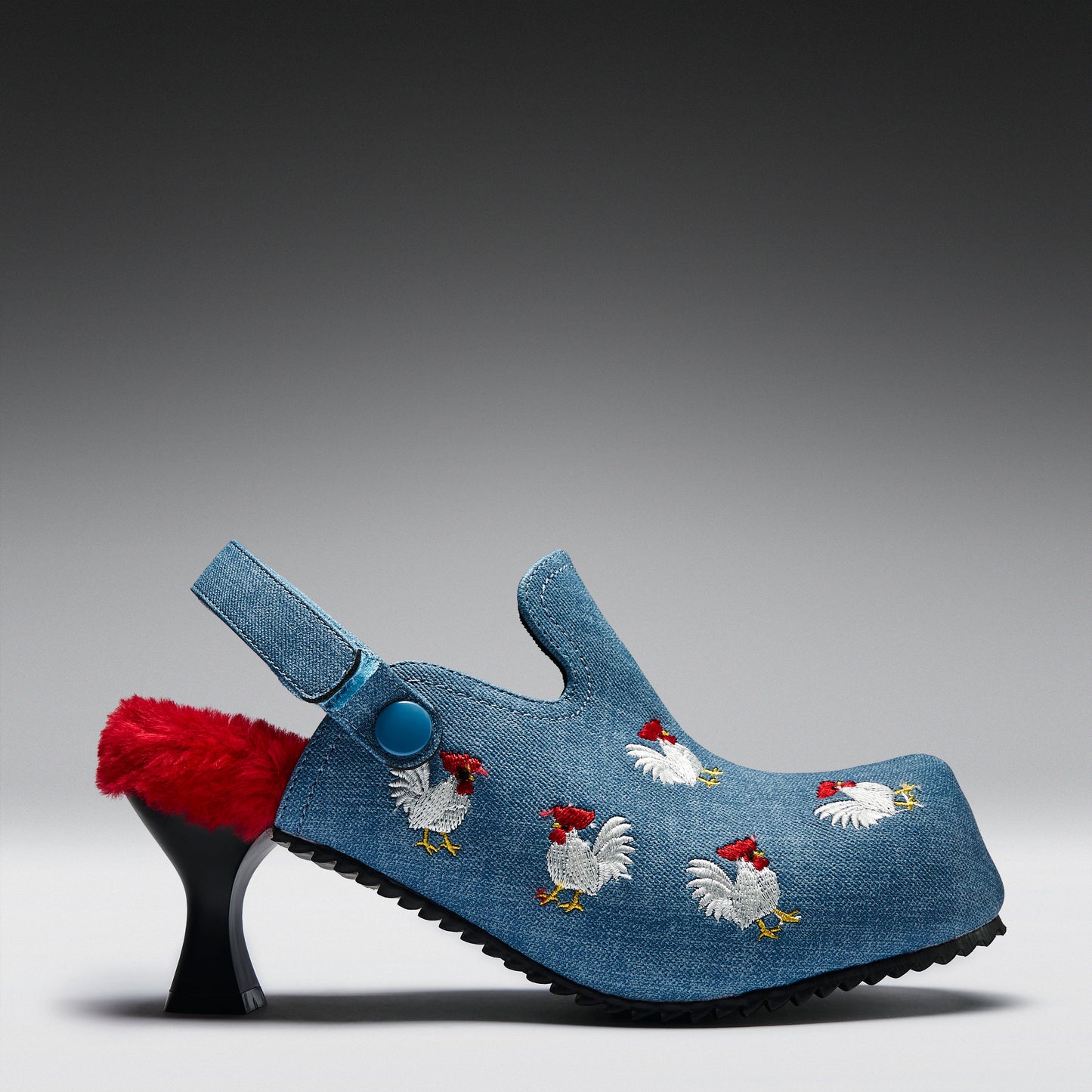 KOI Footwear - Cluck Cluck Chicken Mules - Denim
