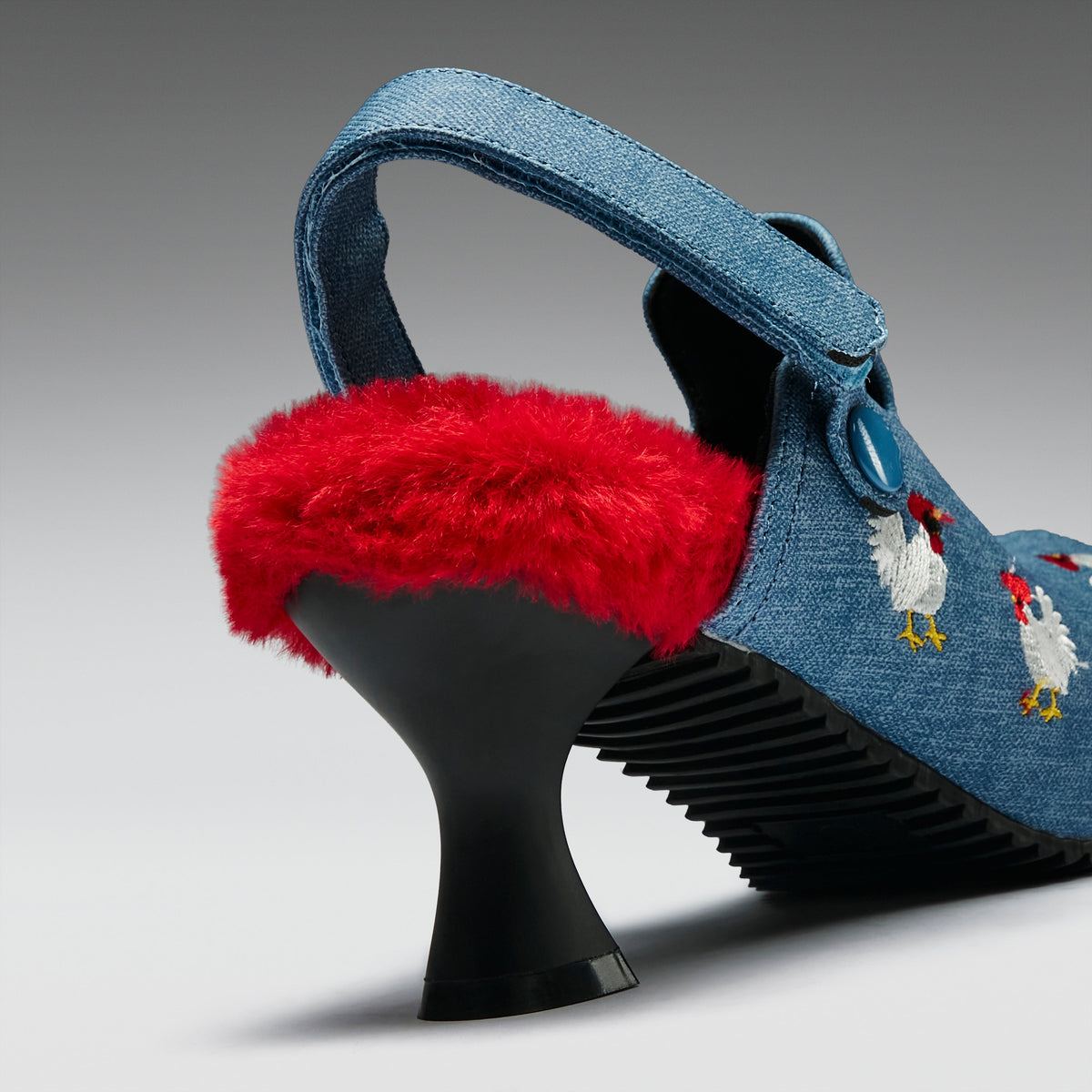 KOI Footwear - Cluck Cluck Chicken Mules - Denim