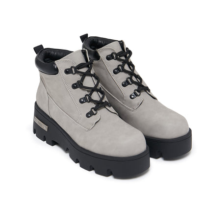 KOI Footwear - Novus KOI Chunky Lace Up Boots - Grey