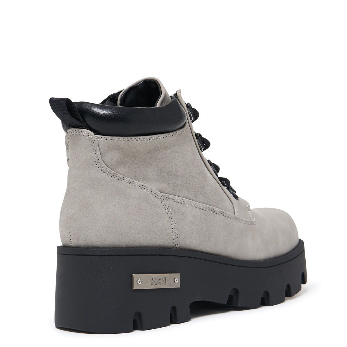 KOI Footwear - Novus KOI Chunky Lace Up Boots - Grey