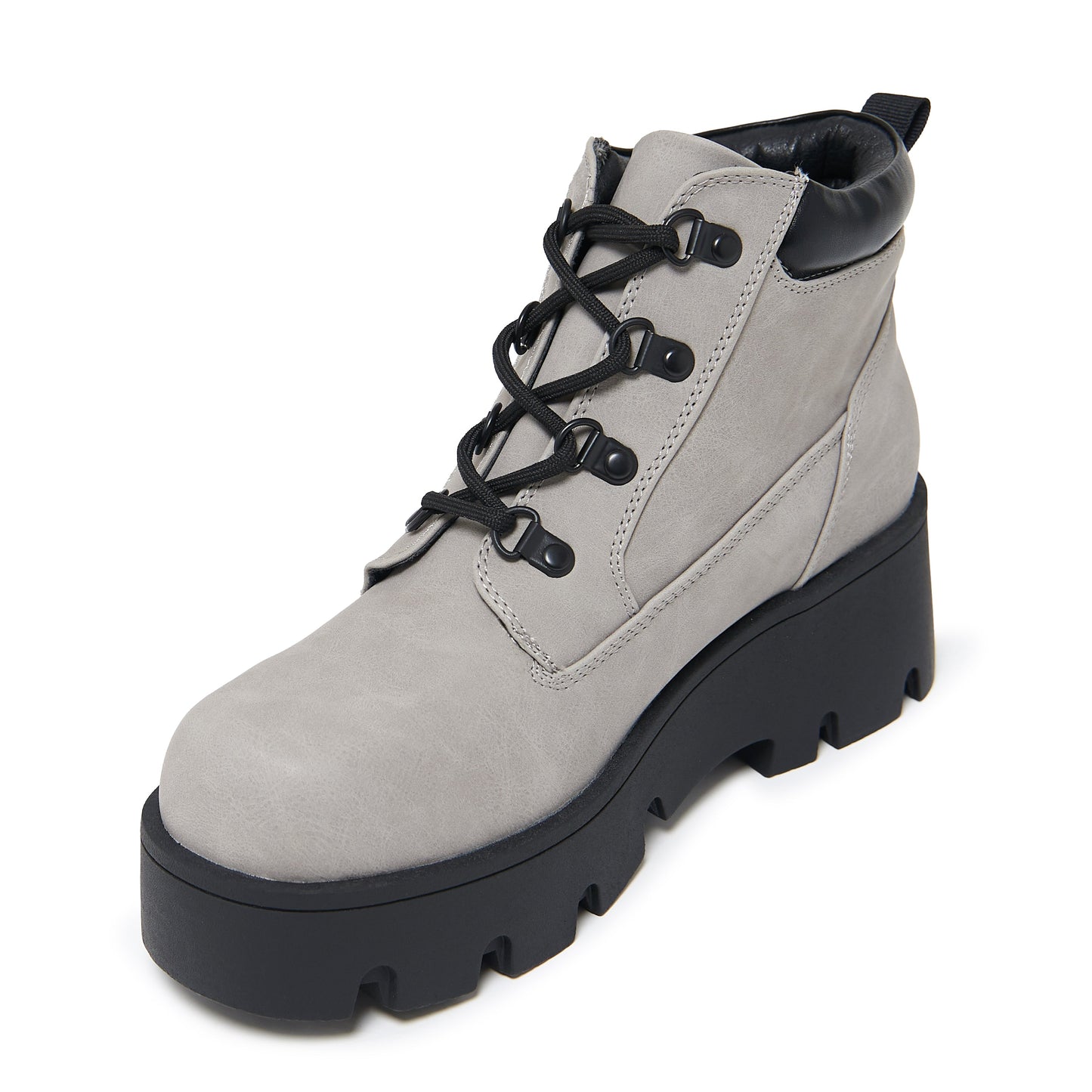 KOI Footwear - Novus KOI Chunky Lace Up Boots - Grey