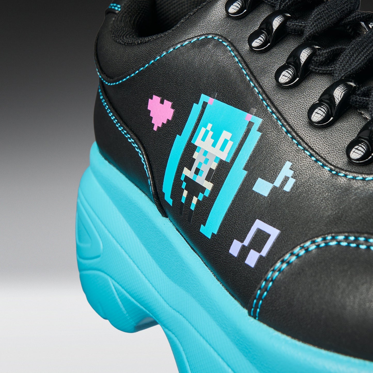 KOI Footwear - Virtual Diva Miku Chunky Trainers - Black