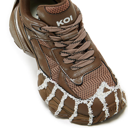 KOI Footwear - Forest Lines Mega Chunky Trainers - Brown