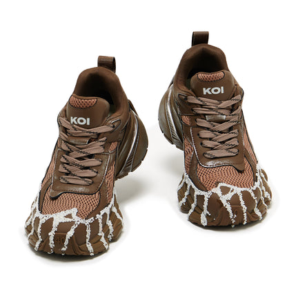 KOI Footwear - Forest Lines Mega Chunky Trainers - Brown
