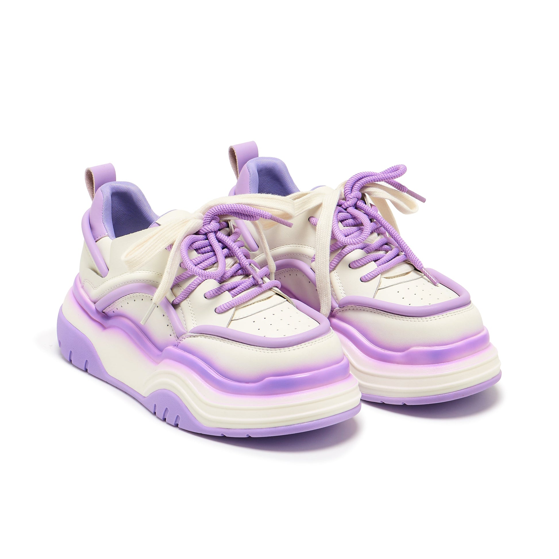 KOI Footwear - Neon Reef Platform Trainers - Violet