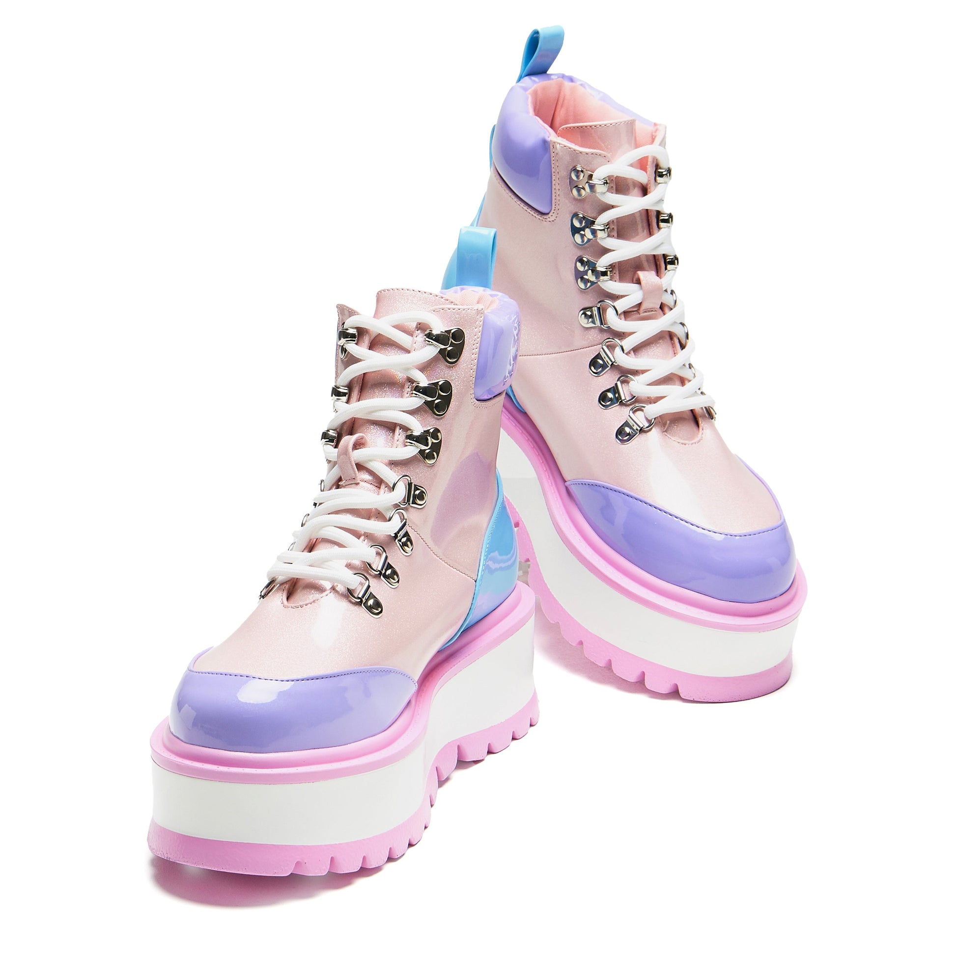 KOI Footwear - Kawaii Hydra Hi Shine Platform Boots