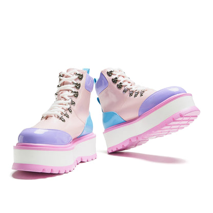KOI Footwear - Kawaii Hydra Hi Shine Platform Boots