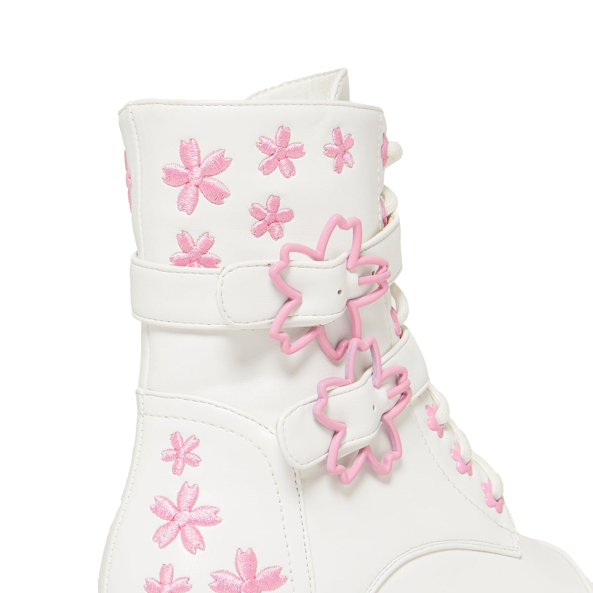 KOI Footwear - Sakura Miku Cherry Blossom ‘Monster’ Boots - White