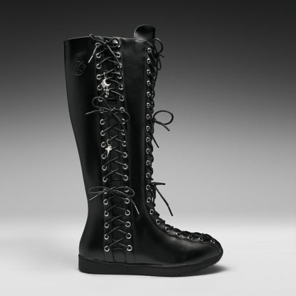 KOI Footwear - Numinous Lace Up Charm Long Boots -Black