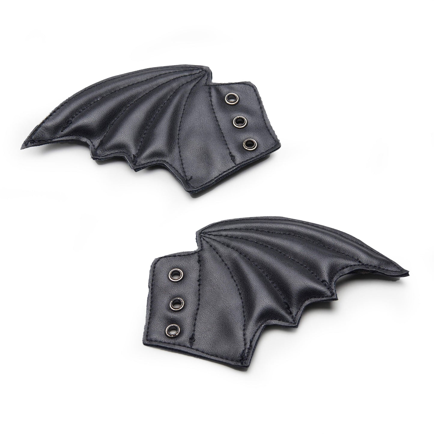 KOI Footwear - Attachable Faux Leather Black Bat Wings Shoe and Boot Accessory