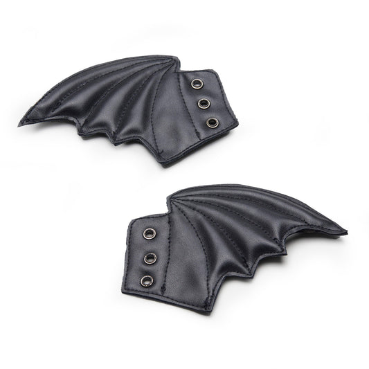 KOI Footwear - Attachable Faux Leather Black Bat Wings Shoe and Boot Accessory