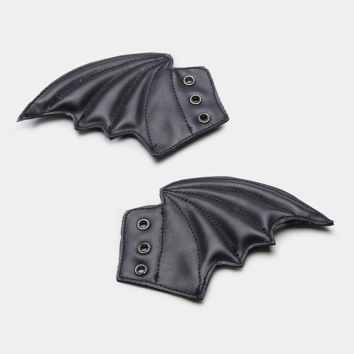 KOI Footwear - Attachable Faux Leather Black Bat Wings Shoe and Boot Accessory