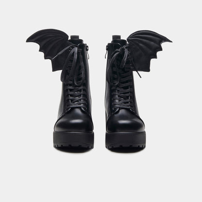 KOI Footwear - Attachable Faux Leather Black Bat Wings Shoe and Boot Accessory