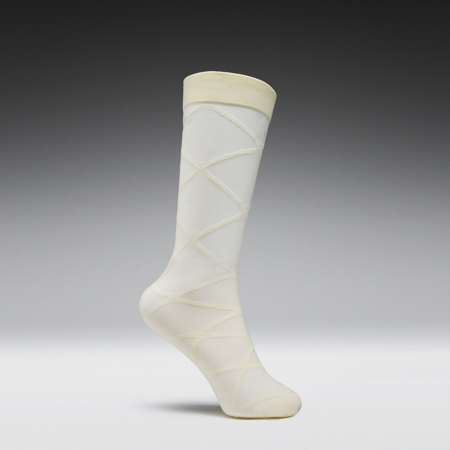 KOI Footwear - Ziva Cream Sheer Long Socks