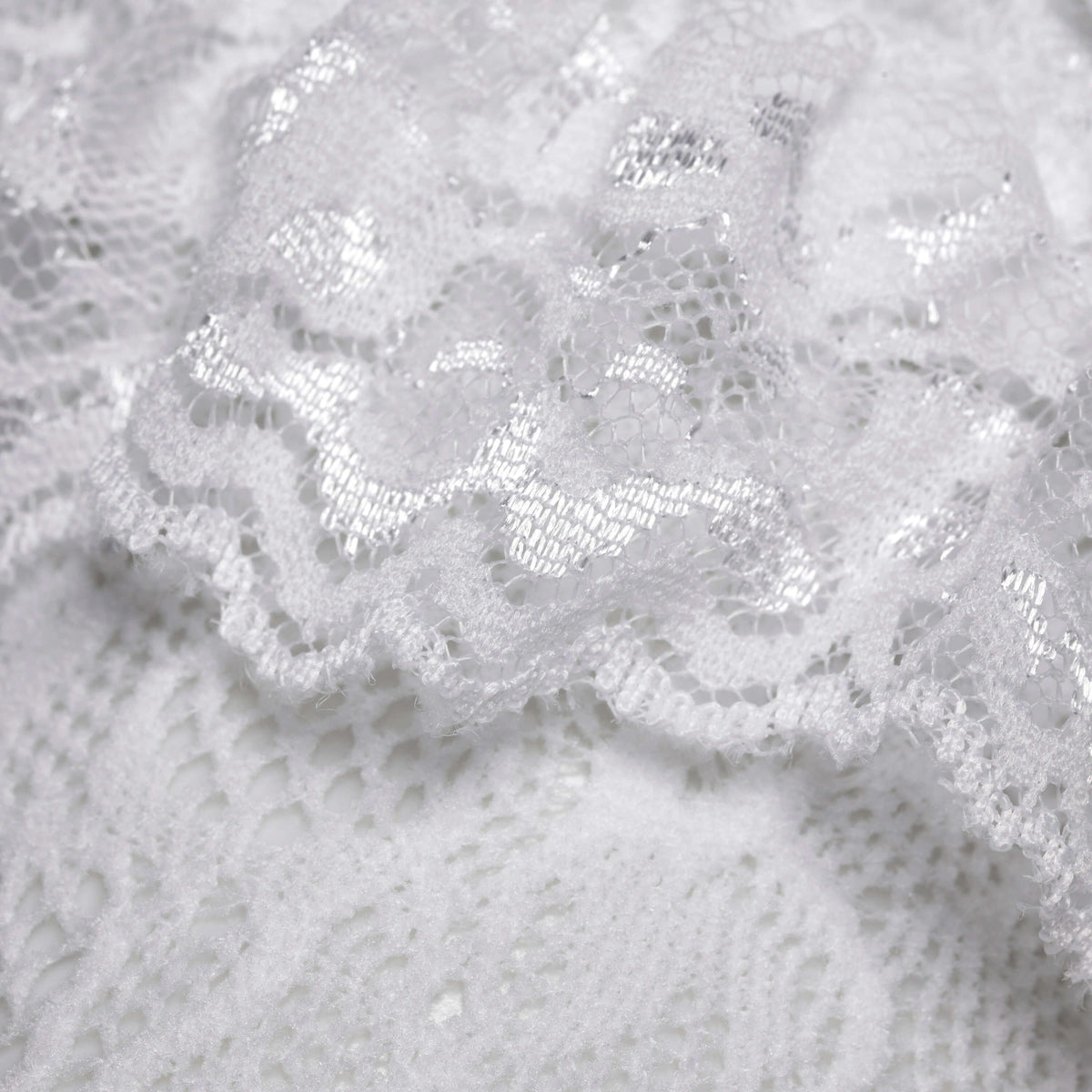 KOI Footwear - Heiress White Lace Ruffle Socks