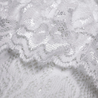 KOI Footwear - Heiress White Lace Ruffle Socks