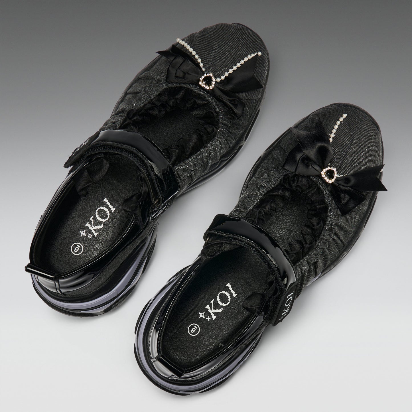 KOI Footwear - Starlet Ruffle Ballet Mary Janes - Black
