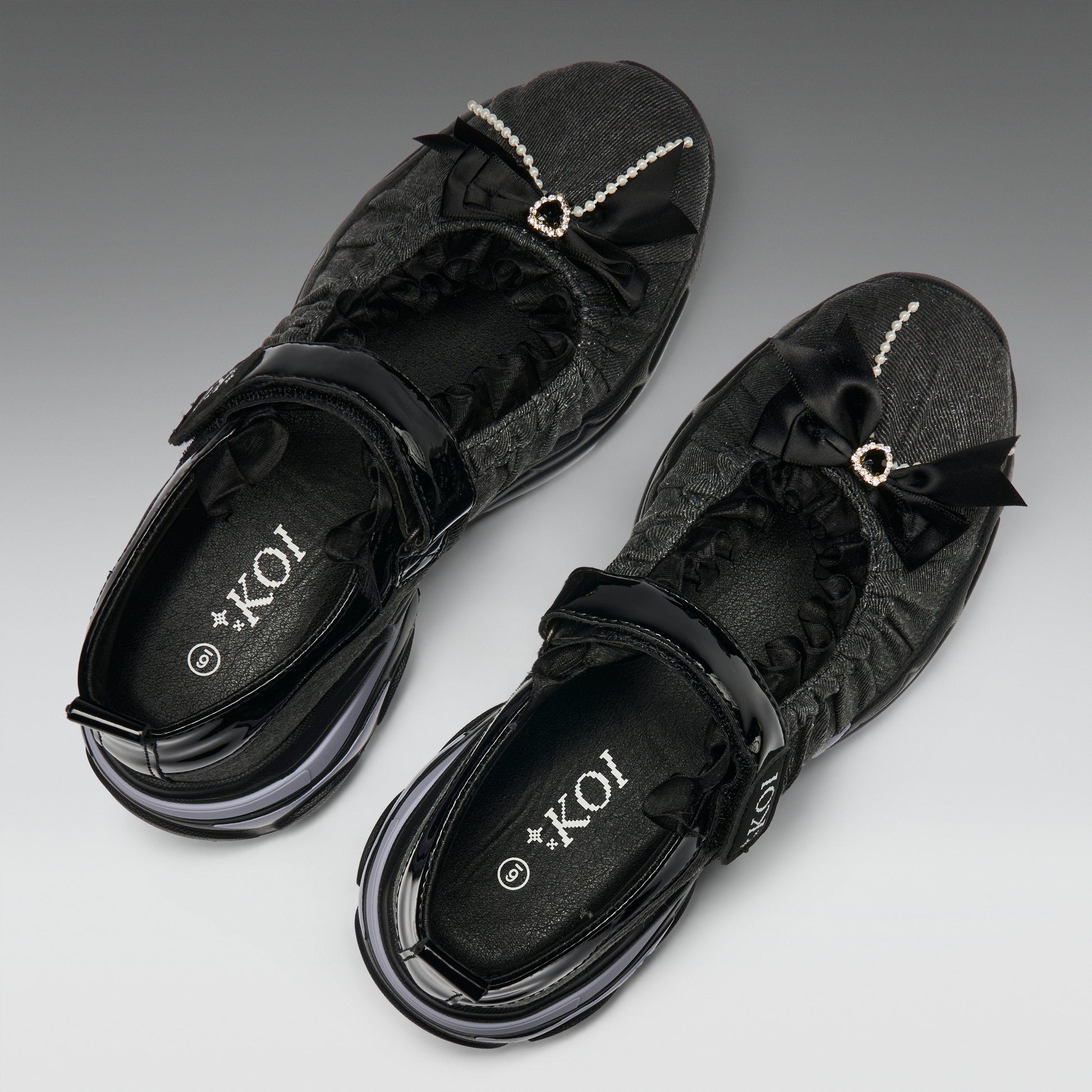 KOI Footwear - Starlet Ruffle Ballet Mary Janes - Black