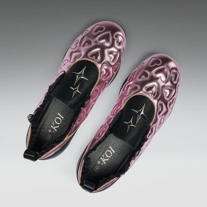 KOI Footwear - Heartbreaker Sporty Slip On Shoes - Pink