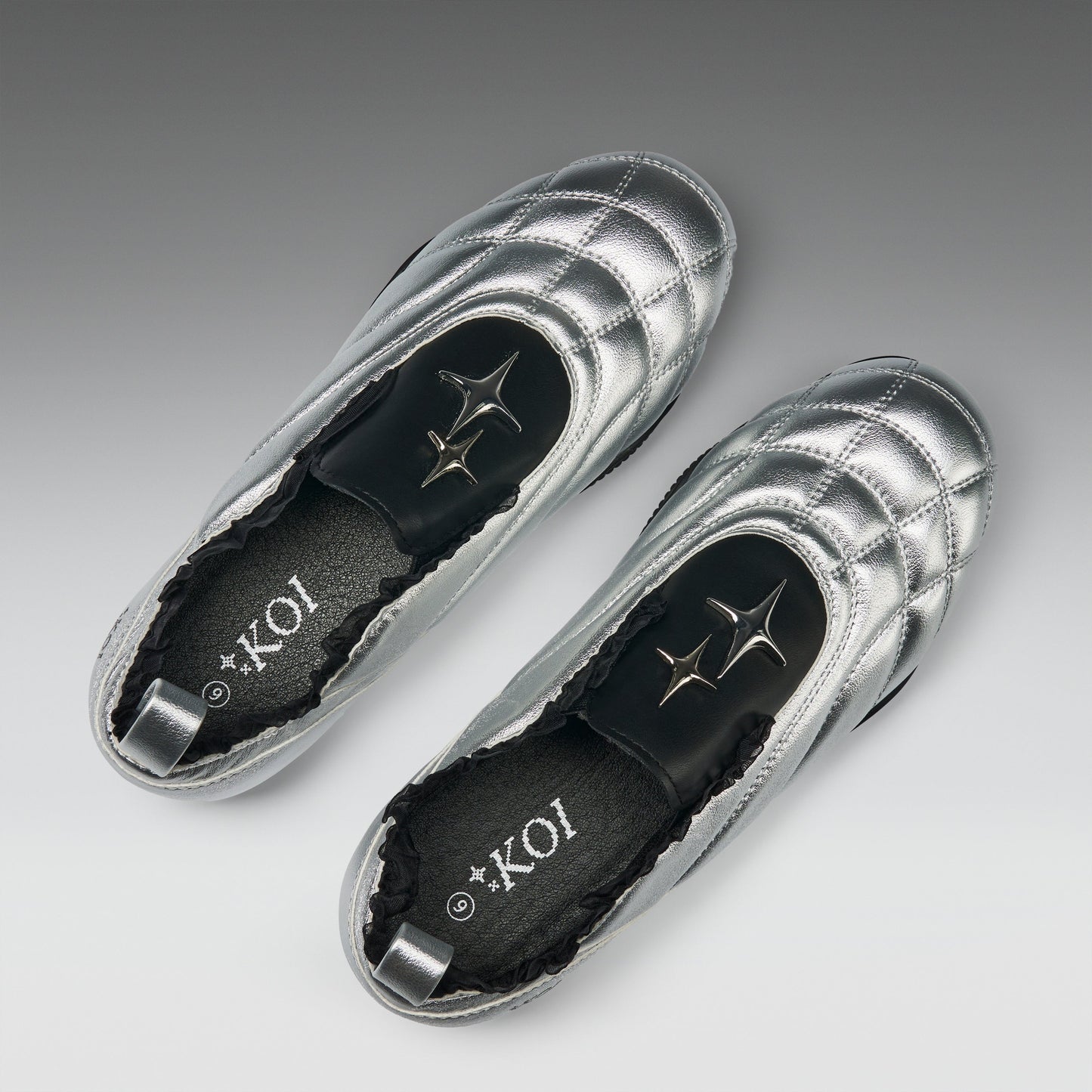 KOI Footwear - Heartbreaker Sporty Slip On Shoes - Silver