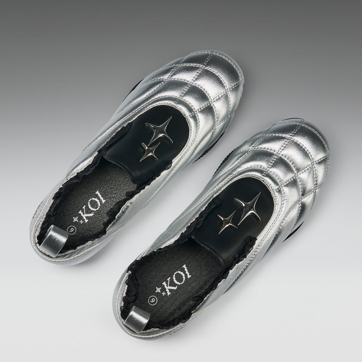 KOI Footwear - Heartbreaker Sporty Slip On Shoes - Silver