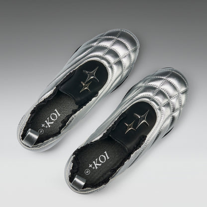 KOI Footwear - Heartbreaker Sporty Slip On Shoes - Silver