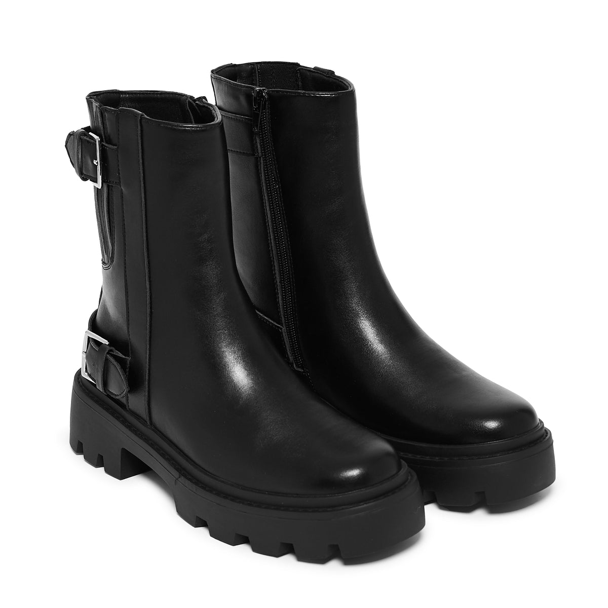KOI Footwear - Riven Chunky Boots -Black