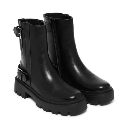 KOI Footwear - Riven Chunky Boots -Black