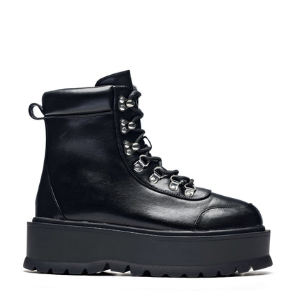 KOI Footwear - HYDRA All Black Matrix Platform Boots