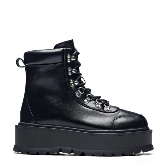 KOI Footwear - HYDRA All Black Matrix Platform Boots