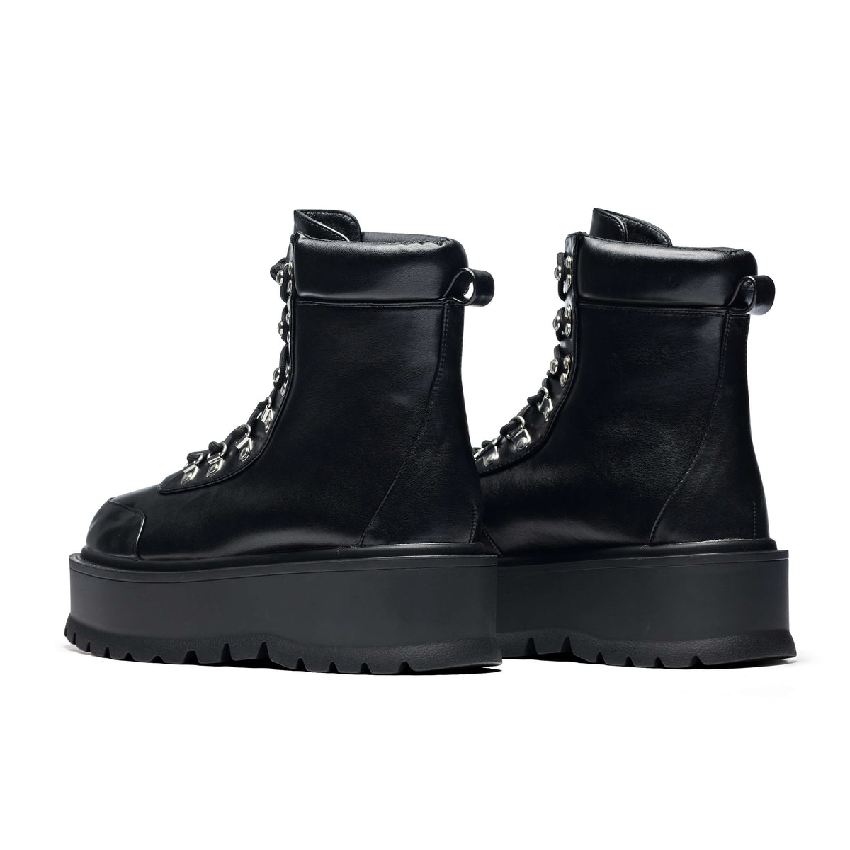 KOI Footwear - HYDRA All Black Matrix Platform Boots