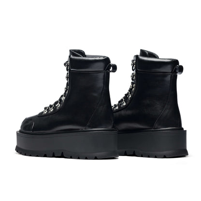 KOI Footwear - HYDRA All Black Matrix Platform Boots
