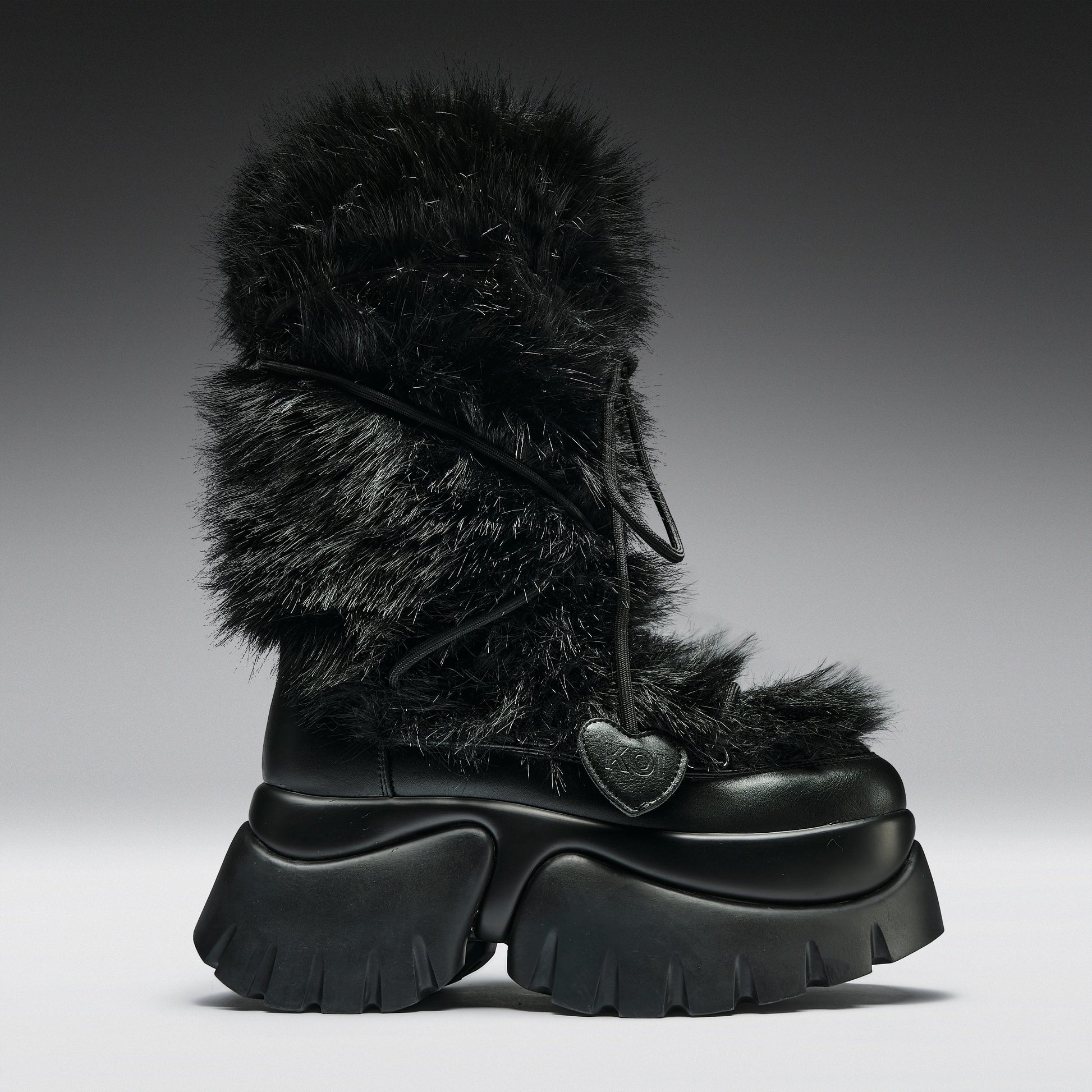 KOI Footwear - Midnight Sasquatch Fluffy Boots - Black