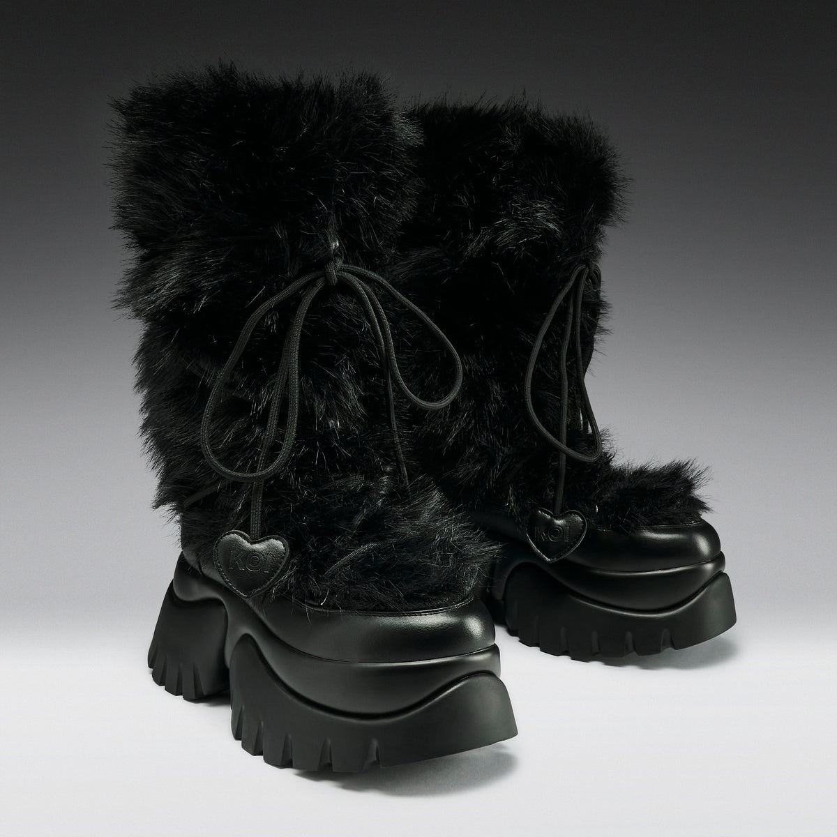 KOI Footwear - Midnight Sasquatch Fluffy Boots - Black