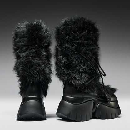 KOI Footwear - Midnight Sasquatch Fluffy Boots - Black