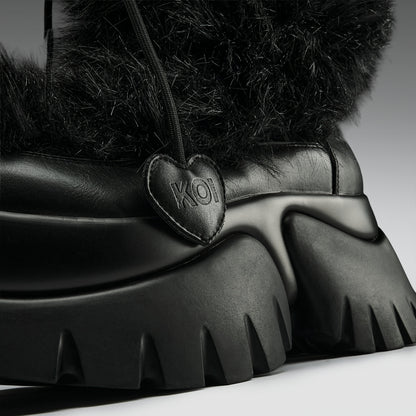 KOI Footwear - Midnight Sasquatch Fluffy Boots - Black