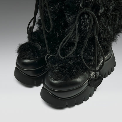 KOI Footwear - Midnight Sasquatch Fluffy Boots - Black