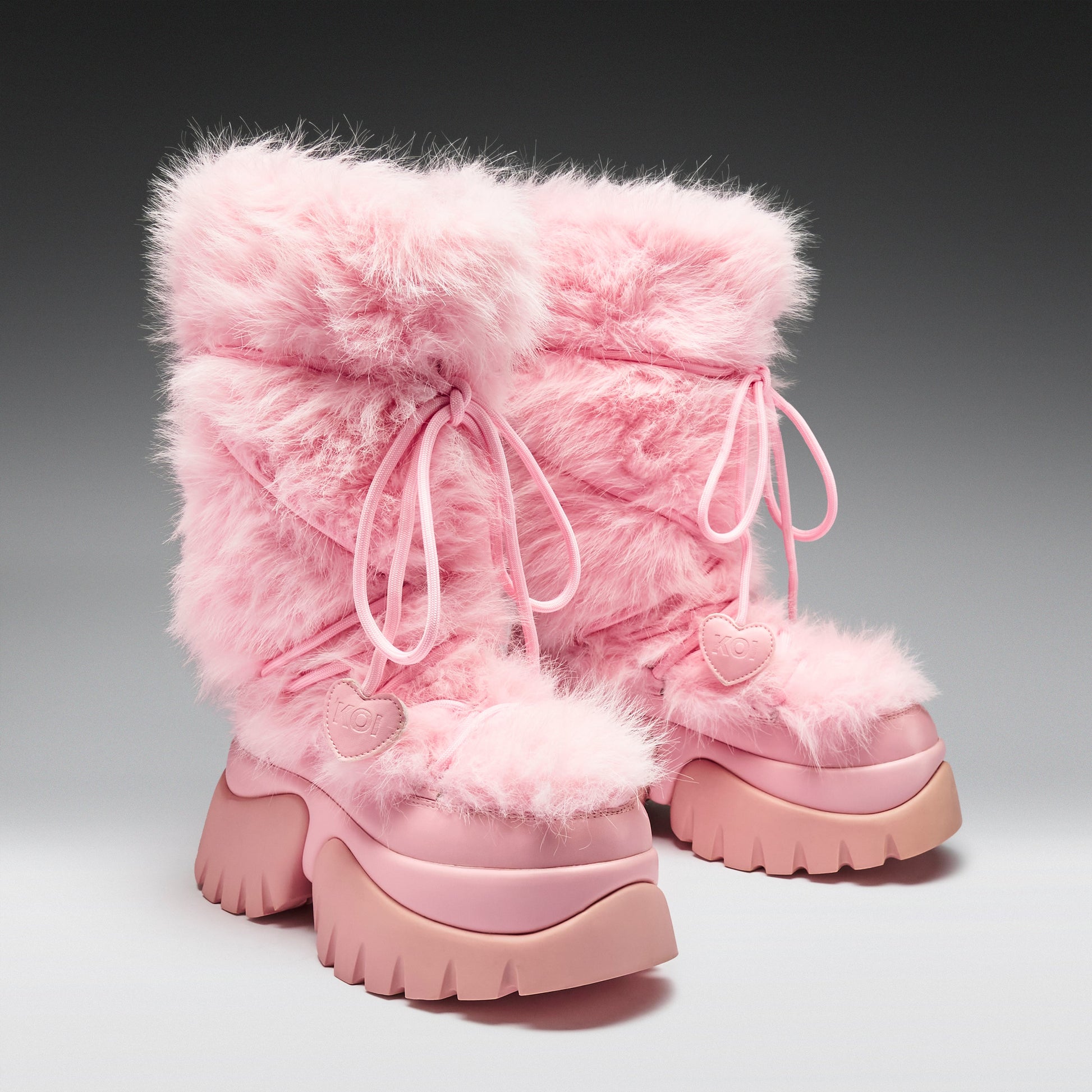 KOI Footwear - Kawaii Sasquatch Fluffy Boots - Pink