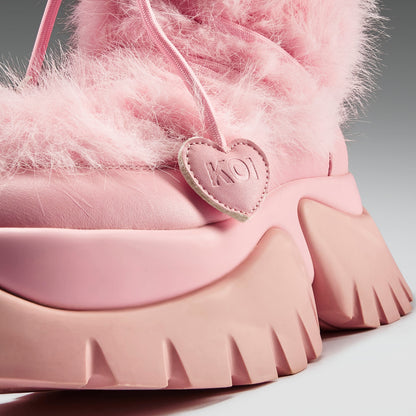 KOI Footwear - Kawaii Sasquatch Fluffy Boots - Pink