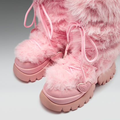 KOI Footwear - Kawaii Sasquatch Fluffy Boots - Pink
