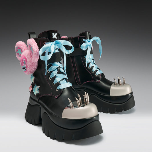 KOI Footwear - Jazmin Bean x KOI Frunkrocker Sidekick Monster Boots - Black
